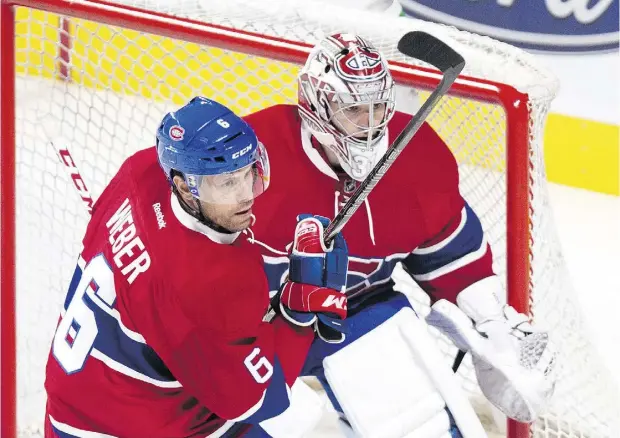  ?? PAUL CHIASSON / THE CANADIAN PRESS ?? With a healthy Carey Price in goal and standout defenceman Shea Weber now in the fold, the Montreal Canadiens are well-positioned to make a return to the Stanley Cup playoffs in the 2016-17 season. The Vancouver Canucks? Not so much.