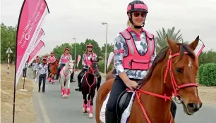  ?? File photo ?? The Pink Caravan Ride will see volunteers creating awareness about the breast cancer and importance of its early detection. The ride will begin on March 7 and end on March 17. —