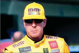  ?? ASSOCIATED PRESS ?? KYLE BUSCH LEAVES THE GARAGE after a NASCAR Cup Series auto race practice at HomesteadM­iami Speedway in Homestead, Fla., Saturday.