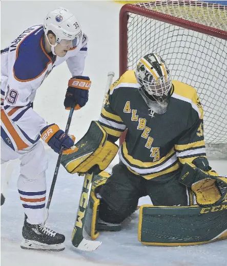  ?? ED KAISER ?? Jesse Puljujarvi could be among the Oilers prospects in the lineup for their annual rookie game, to be held this year against a team featuring players from the NAIT Ooks and MacEwan Griffins.