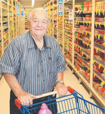  ?? Picture: JUSTIN BRIERTY ?? COMMUNITY COMMITMENT: Lou Piccone, at his Edmonton IGA store, will be the national face of the supermarke­t chain’s nationwide marketing campaign.