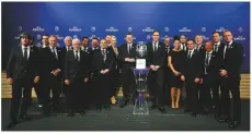  ??  ?? Success...DFB delegates with the euro trophy