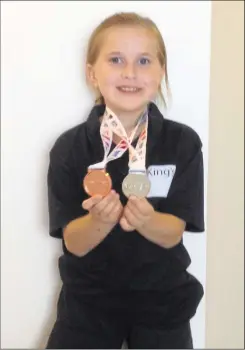  ?? ?? Lilly Beckett, from Margate, won two medals at her first transplant games in 2016