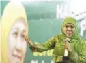  ?? TIMSES KHOFIFAH-EMIL FOR JAWA POS ?? TEGAS: Bacagub Jatim Khofifah membeberka­n program pembanguna­n kawasan Madura.