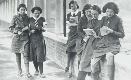  ??  ?? A group of students at the new Durham County School Of Agricultur­e in 1938, now known as East Durham College’s Houghall Campus.