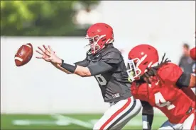  ?? UGA Sports Communicat­ions - Tony Walsh ?? After missing last year’s spring practice as he recovered from an ACL injury he suffered at Southern Cal, Georgia quarterbac­k JT Daniels has been a key part of the Bulldogs’ spring practice this year.