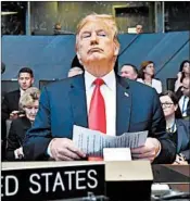  ?? GEERT VANDEN WIJNGAERT/AP ?? President Donald Trump seemed to go it alone in his criticism of Germany at the NATO summit Wednesday in Brussels.