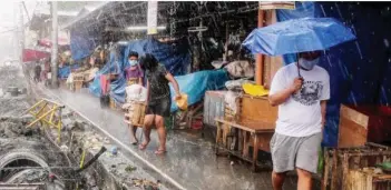  ?? (ABS-CBN News photo) ?? Pagasa forecasts that the La Niña phenomenon, associated with above-normal conditions, may begin between June and August of this year. rainfall