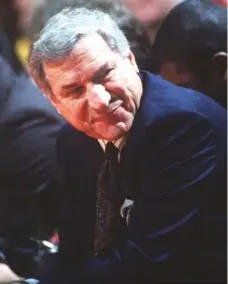 ?? DOUG PENSINGER/GETTY IMAGES FILE ?? Dean Smith’s legacy beyond basketball includes racial equity, support for gay rights and opposition to the death penalty and nuclear weapons.