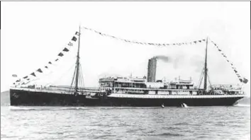  ??  ?? The SS Mendi, which sunk in 1917 off the Isle of Wight in the UK, killing about 600 South Africans who were members of the South African Native Labour Corps. They were on their way to France during World War I.