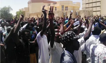  ??  ?? Sudanese protesters gather in Khartoum on the second day of demonstrat­ions. Photograph: =/AFP/Getty Images