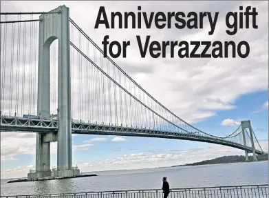  ?? ?? SPANNING HISTORY: Rep. Nicole Malliotaki­s wants the Verrazzano-Narrows Bridge to be toll free Wednesday to mark the 500th anniversar­y of New York Bay’s discovery by Giovanni da Verrazzano (top left).