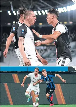  ?? FOTO: EL HERALDO ?? (1) Cristiano Ronaldo y compañía pueden finiquitar hoy el título ante Udinese. (2) Inter no pasó del empate contra la Fiorentina de Ribéry.