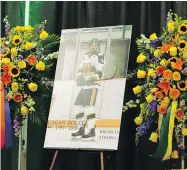  ?? DAVID ROSSITER / THE CANADIAN PRESS ?? A funeral was held Saturday in Lethbridge, Alta., for Logan Boulet, whose organs were able to be donated.