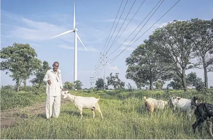  ?? BLOOMBERG ?? A wind turbine at the ReGen Powertech Pvt farm in Madhya Pradesh, India. G20, under India’s leadership, should seek to achieve tangible outcomes on climate change.