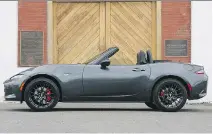  ?? LESLEY WIMBUSH/DRIVING ?? Mazda’s 2016 MX-5 Miata is cute yet spicy.