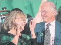  ?? DARRYL DYCK THE CANADIAN PRESS FILE PHOTO ?? Former Green leader Elizabeth May and her husband, John Kidder, who is among senior party officials accused of creating difficulti­es for new leader Annamie Paul.