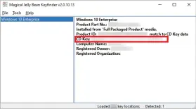  ?? ?? Magical Jelly Bean Keyfinder can extract license key info for Microsoft Office 2010 and various editions of Windows.