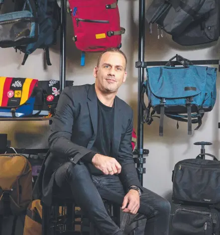  ?? Picture: MARK STEWART ?? Crumpler chief executive Adam Wilkinson has high hopes for Tigerlily after taking over the brand.