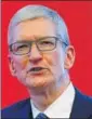  ?? REUTERS/FILE ?? Apple CEO Tim Cook