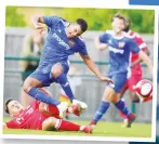  ??  ?? TUSSLE: Stamford’s Harry Vince brings down Sheffield’s Karl Demidh