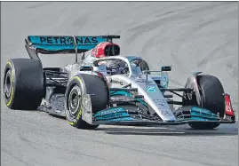  ?? AFP ?? Lewis Hamilton tests the new Mercedes at Circuit de Barcelona-Catalunya on Wednesday.