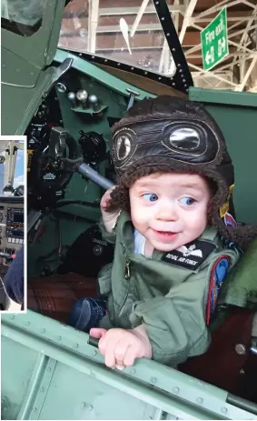  ??  ?? Baby driver: an 11-month-old Jacob at one of his first air shows