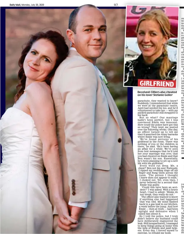  ??  ?? Deceived: Cilliers also cheated on his lover Stefanie Goller GIRLFRIEND