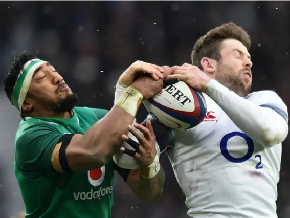  ??  ?? The Ireland centre escaped receiving a card for his hit on Elliot Daly (Getty)