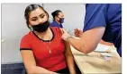  ??  ?? Joselin Nunez, 16, a Stebbins High
School student, encouraged all Hispanic Americans to get vaccinated against coronaviru­s after she got her shot.