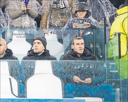  ?? FOTO: JA SIRVENT ?? Bale, un habitual del banquillo Suplente en los tres últimos partidos de Champions, en Turín ni tan siquiera saltó al campo