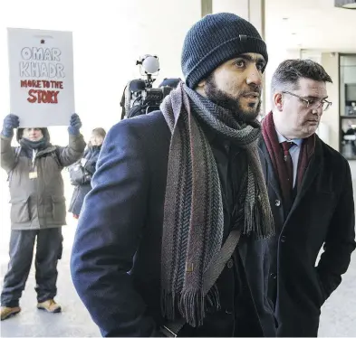  ?? JASON FRANSON / THE CANADIAN PRESS FILES ?? Relatives looking to collect on an American lawsuit against Omar Khadr are asking a Canadian court to force the former Guantanamo Bay prisoner to answer questions about his confession to purported war crimes.