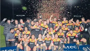  ??  ?? Absolutely awesome: The Chiefs, 2012 Super Rugby champions.