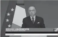  ??  ?? Bernard Cazeneuve was de huidige minister van Binnenland­se Zaken en zal vijf maanden fungeren als premier. (YouTube)