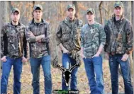  ?? Photograph submitted ?? Working with The Huntin’ Grounds are, from left: Scotty Flippo, Steven Fuller, Andy Driggs, Chase Thetford and Kyle Foster.