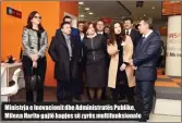  ??  ?? Ministrja e Inovacioni­t dhe Administra­tës Publike, Milena Harito gajtë hapjes së zyrës multifunks­ionale