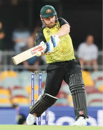  ?? AP ?? Australia captain Aaron Finch, who won the man of the match award for his 63 runs, said scoring had not been straightfo­rward.