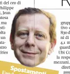  ??  ?? Spostament­i Frederik a capo Geertman, della rete del gruppo Ubi