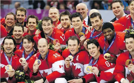  ?? MARK HUMPHREY/THE ASSOCIATED PRESS/FILES ?? Fifteen million Canadians watched part the 2014 Olympic gold-medal game between Canada and Sweden. China’s audience was 120 million. The NHL will soon play two pre-season games in China, hoping to re-capture some of that audience.