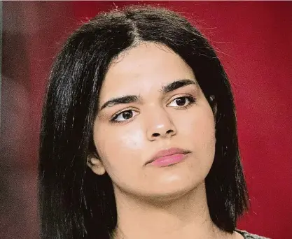  ?? FOTO ČTK ?? Nová Kanaďanka. Rahaf al-Kunúnová – žena, která emigrovala z rodné Saúdské Arábie, protože jí tam za ztrátu víry hrozil trest smrti.