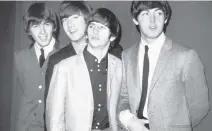  ??  ?? The boys in the band, from left: George Harrison, John Lennon, Ringo Starr and Paul McCartney in 1964.