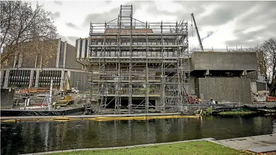  ?? STUFF ?? The rebuild of the Christchur­ch Town Hall is well under way.