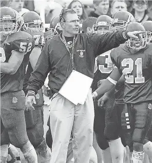  ?? 2002 SDSU PHOTO ?? John Stiegelmei­er has coached South Dakota State since 1997.