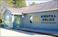 ?? Westside Eagle Observer/RANDY MOLL ?? Highfill’s new police station on Arkansas Highway 12 is pretty much complete and the police department is moving into the new facility, according to informatio­n reported at the Highfill City Council meeting last week.