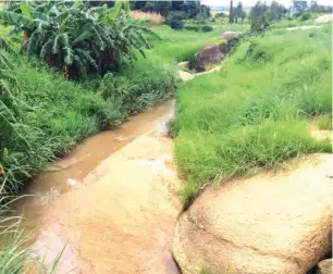  ??  ?? The canal is the major source of water for the Klancha community in Bassa LGA