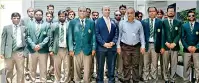  ??  ?? Deputy HC, Janbaz Khan with Pakistan Blind Cricket tam
