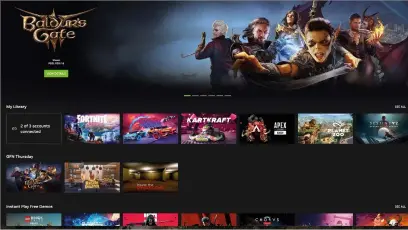  ?? ?? ABOVE You get cloud access to games in your Steam, Epic Games and Ubisoft libraries