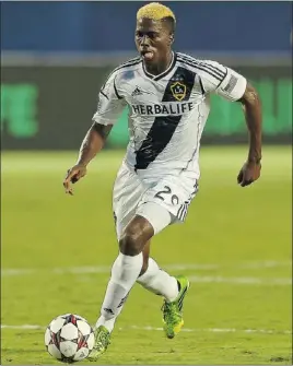  ?? — GETTY IMAGES FILES ?? The Galaxy’s Gyasi Zardes has scored three goals this season, and two of them have come against the Whitecaps.