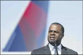  ?? DAVID BARNES / DAVID.BARNES@AJC.COM ?? Atlanta Mayor Kasim Reed will be stepping down from his position. Eleven candidates hope to replace Reed in November’s election. Last week, candidates pitched their ideas for the city’s future to the Atlanta business community.