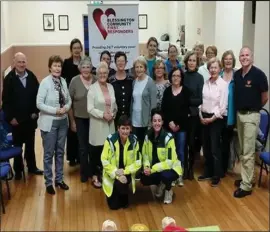  ??  ?? Volunteers attend a training session in Ballymore Eustace.